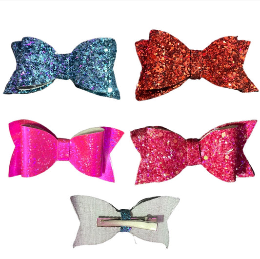 Moño glitter con clip