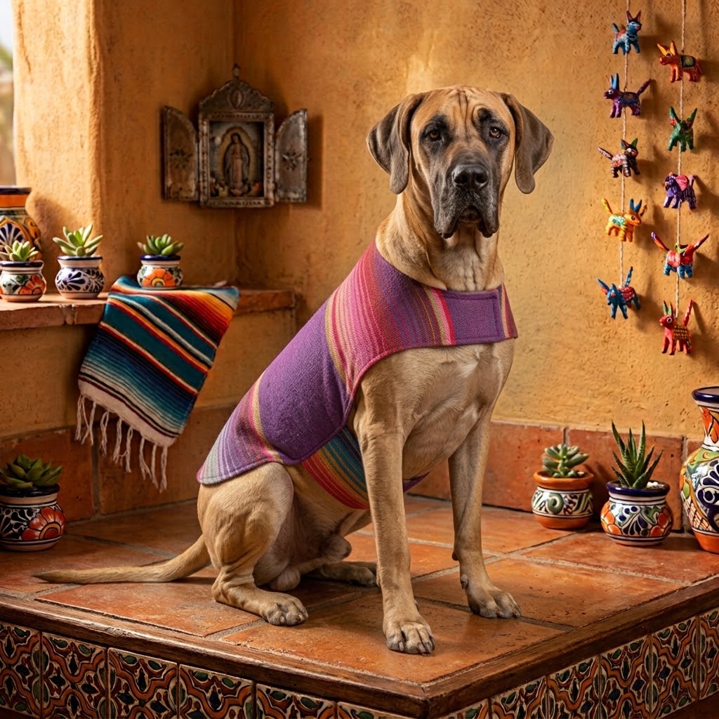 Zarape mexicano para mascota