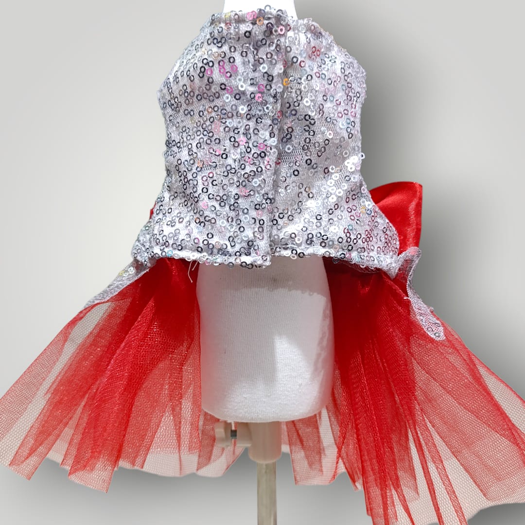 Vestido lentejuelas plata