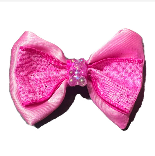 Moño rosa con osito