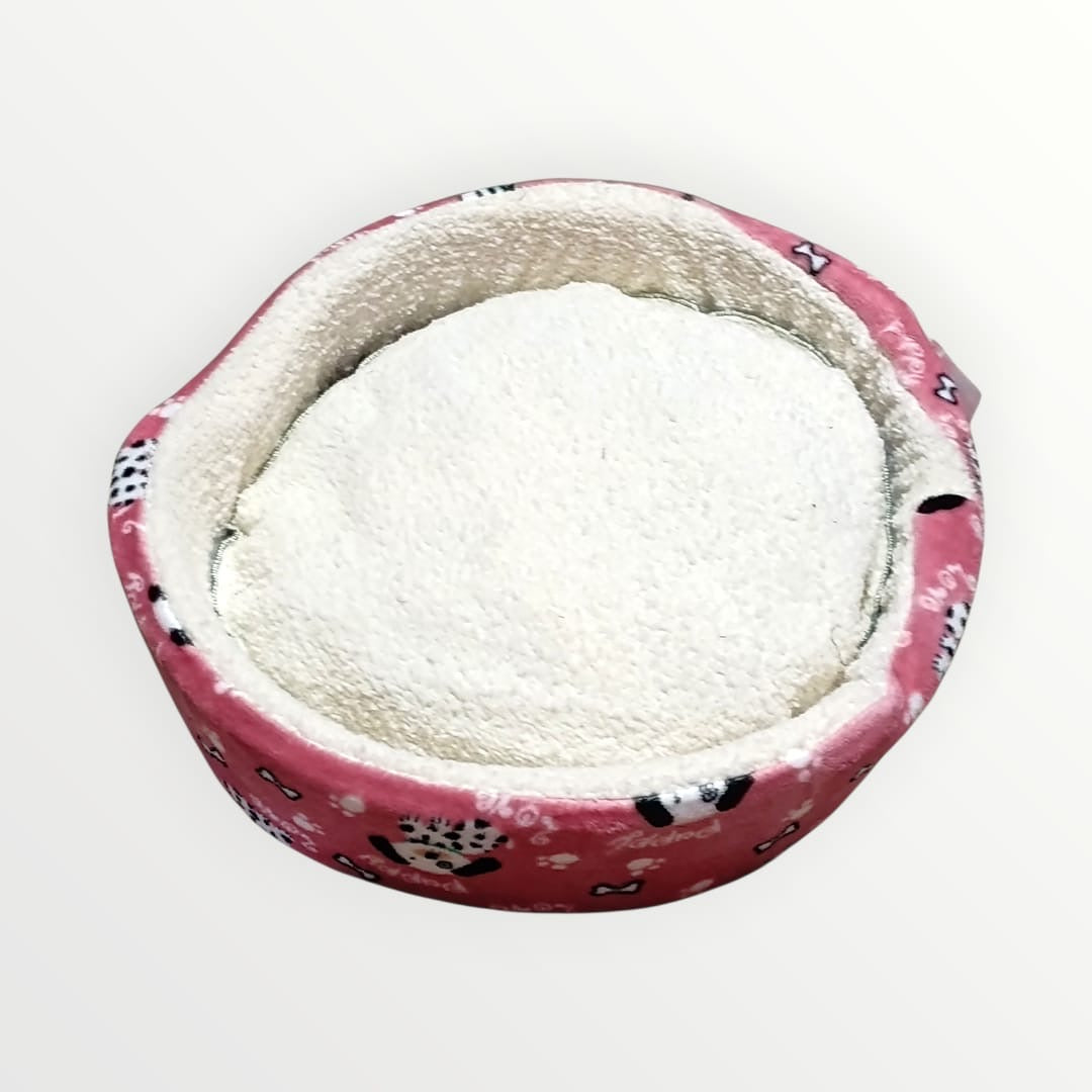 Cama circular con borrega