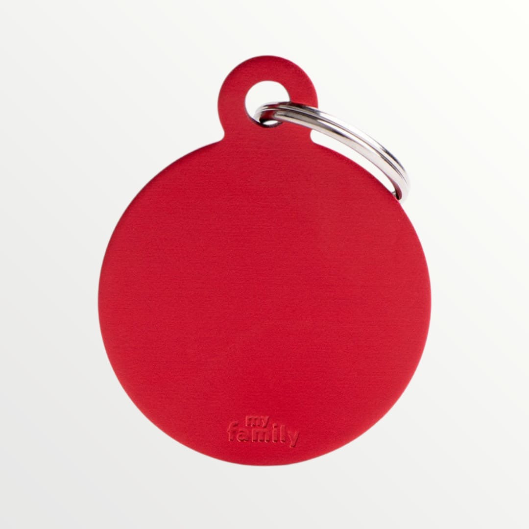 Placa ID grabada en forma circular