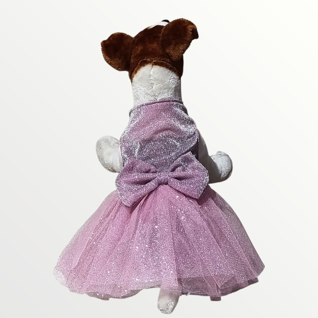 Vestido palo de rosa glitter