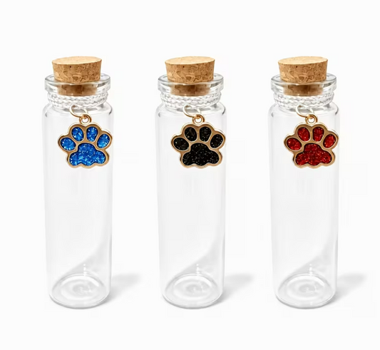 Botella de cristal para pelo de mascota