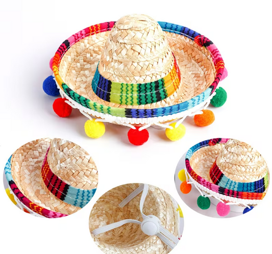 Sombrero mexicano con motitas