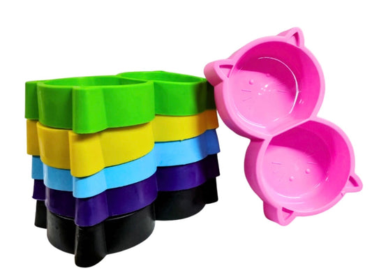 Plato doble para gato