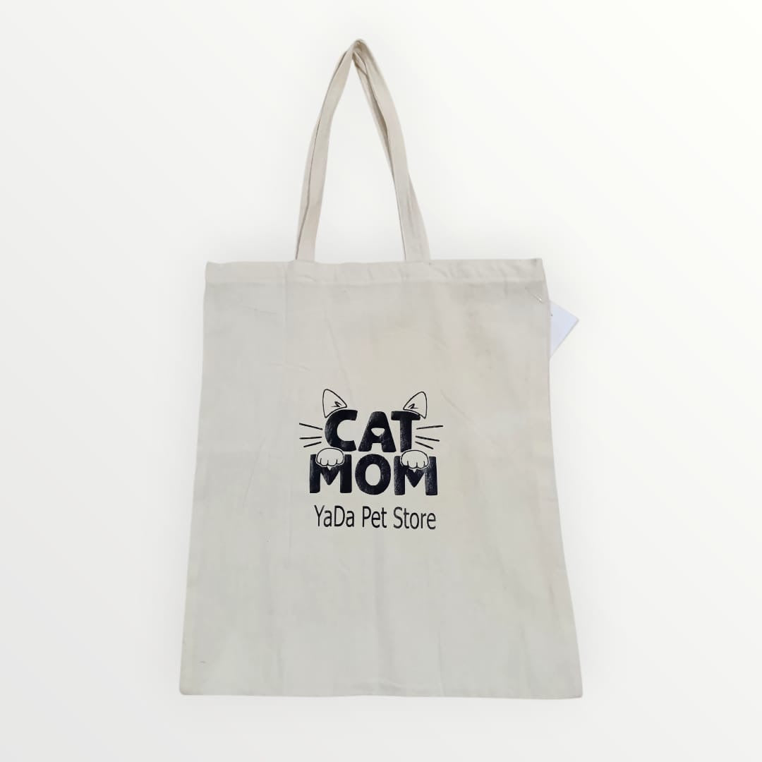 Tote bag Cat Mom beige