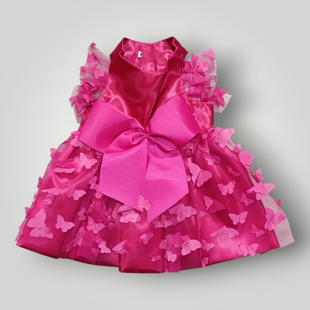 Vestido fiusha mariposas
