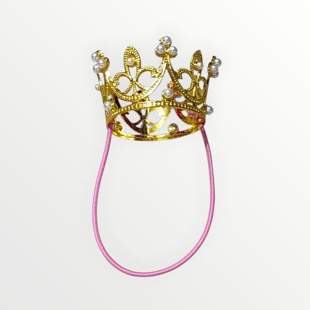 Corona dorada para mascota