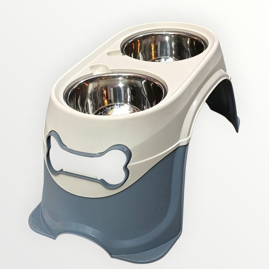 Plato alto doble de plástico