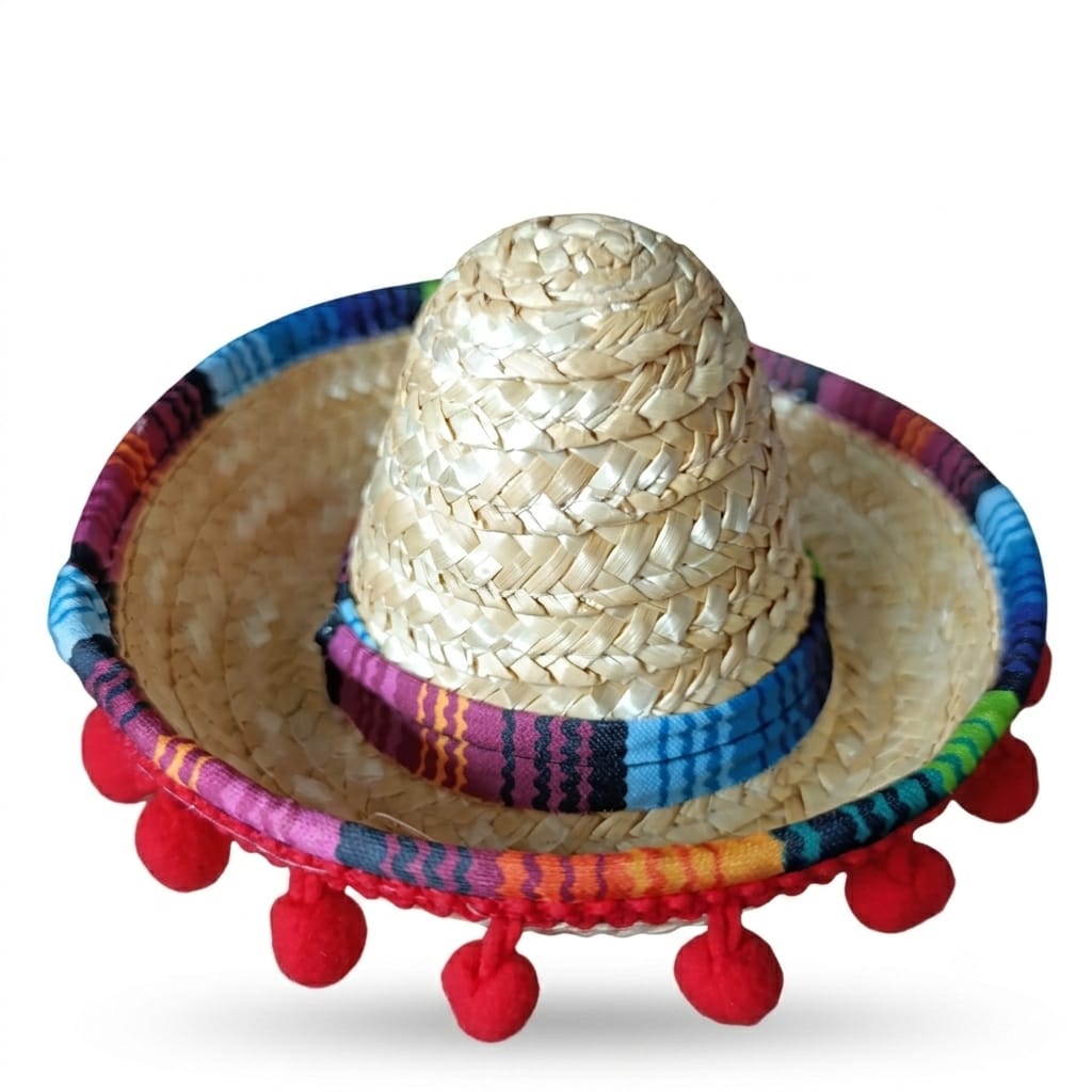 Sombrero mexicano con motitas