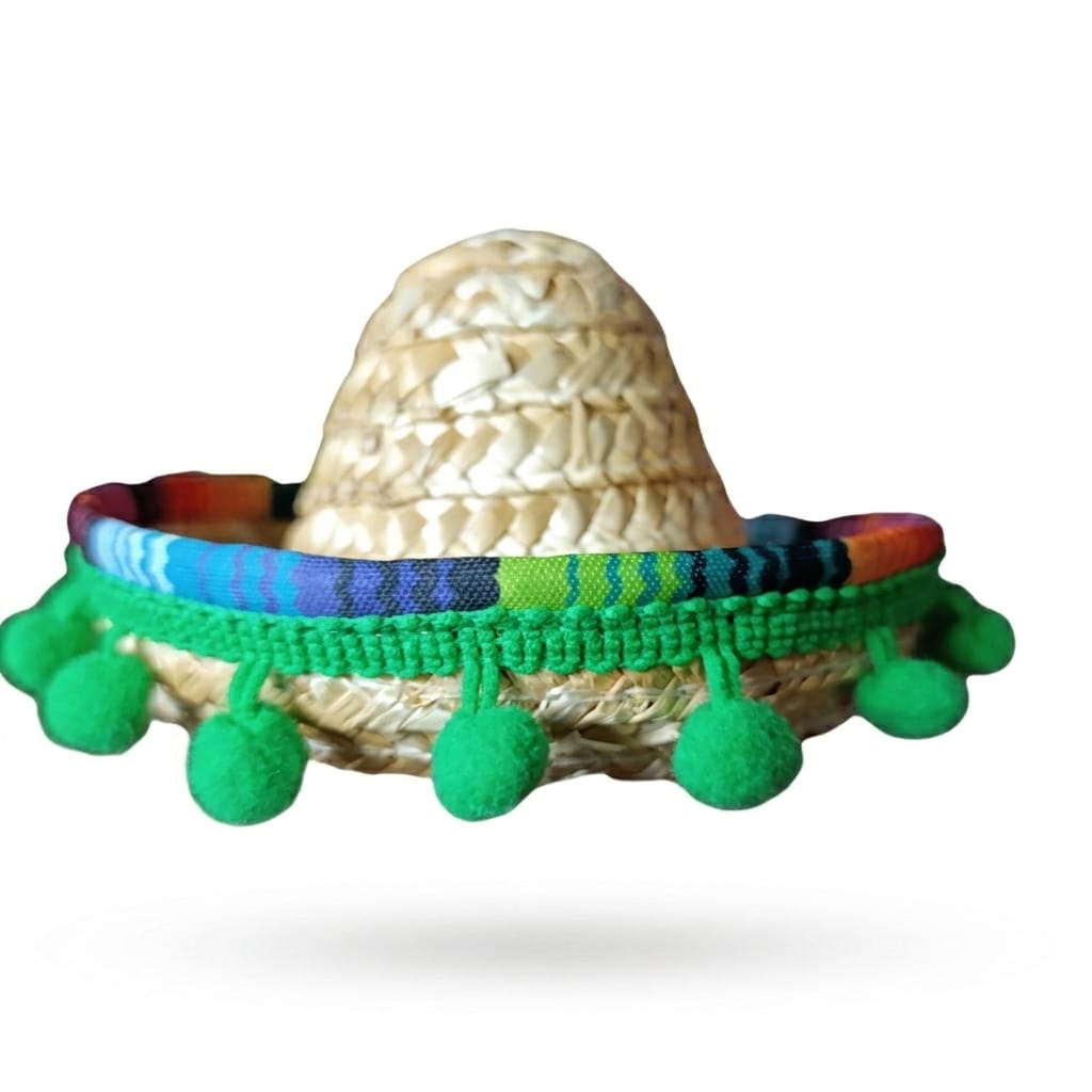 Sombrero mexicano con motitas