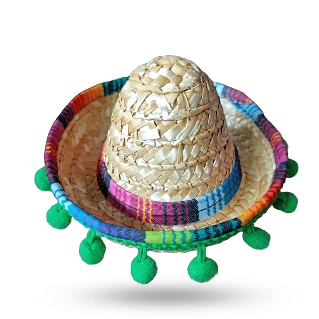 Sombrero mexicano con motitas