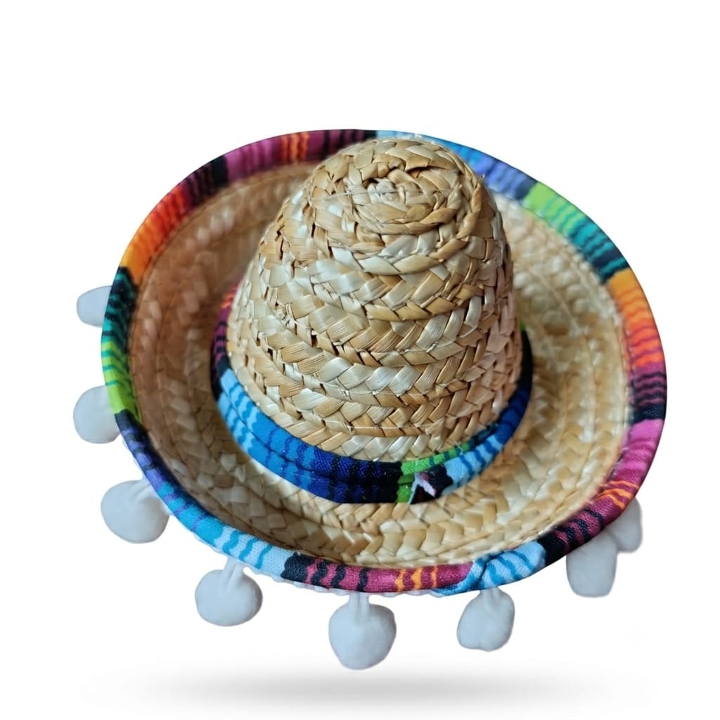 Sombrero mexicano con motitas