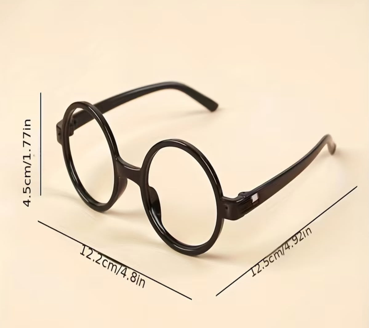 Lentes tipo Harry negro