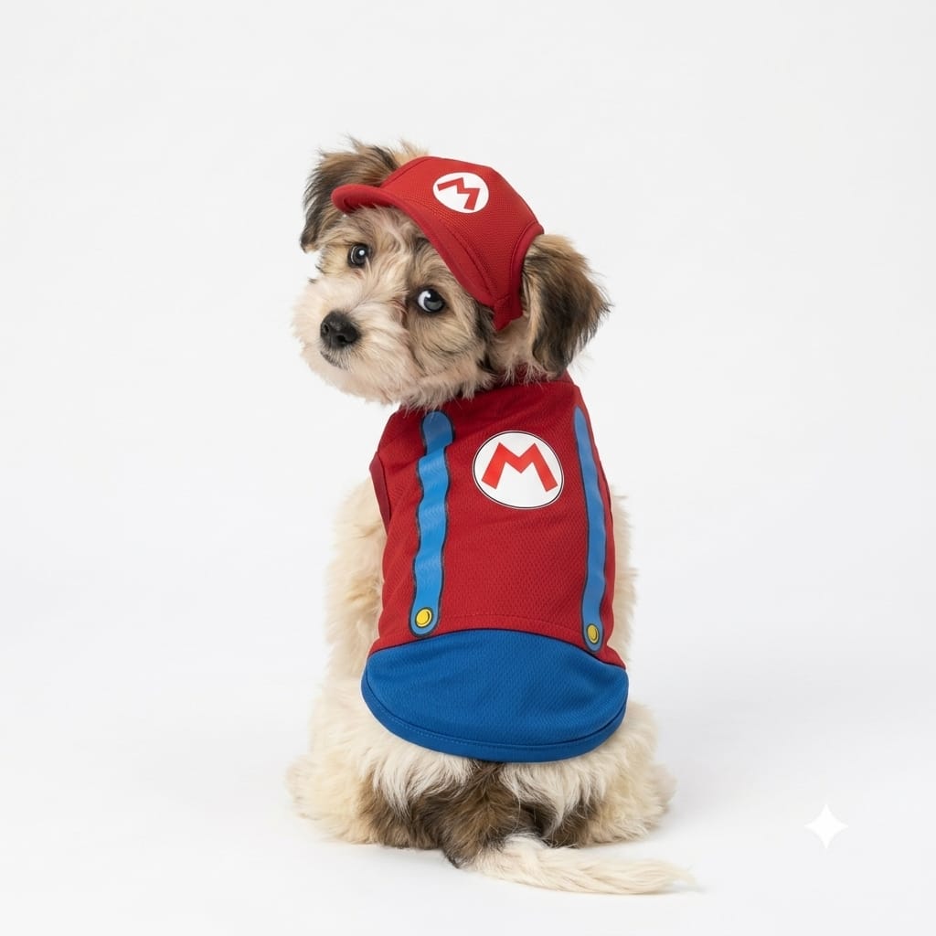 Disfraz de Mario Bros con gorra