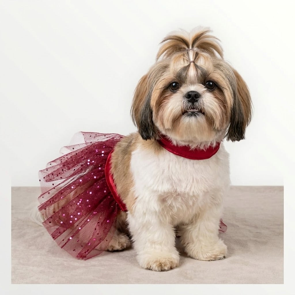 Tutu rojo para mascota