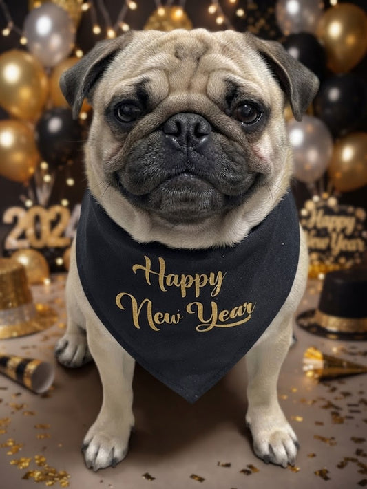 Bandana para celebrar año nuevo negro