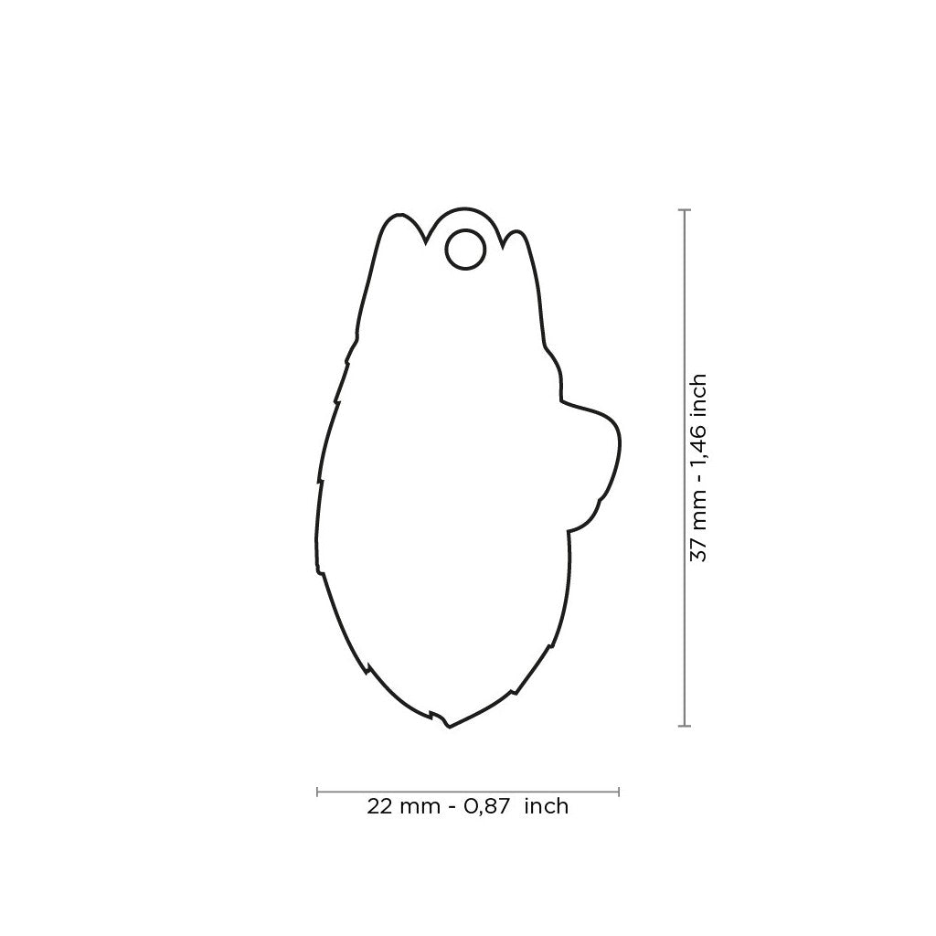 Placa ID grabada estilo charm