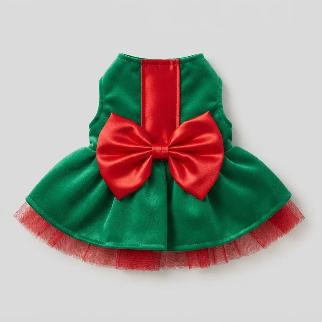 Vestido verde navideño